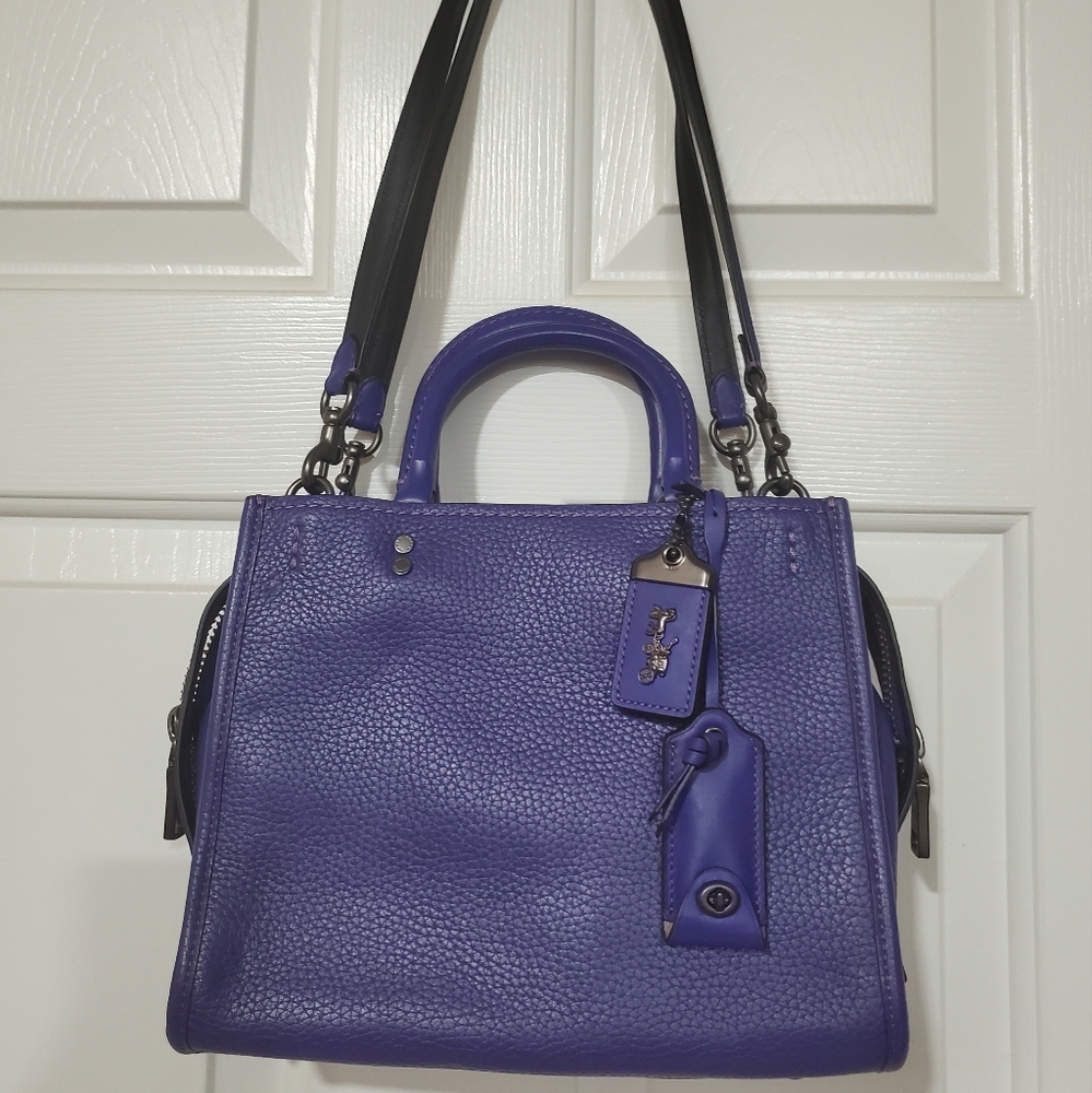 Preloved Rare Coach X Disney 1941 Rogue 25 Dark Purple PBL Ltr (No Wear) Ltd Ed